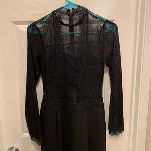 Express Lace Maxi Romper w/ Pockets